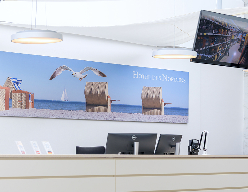 Rezeption im Hotel des Nordens